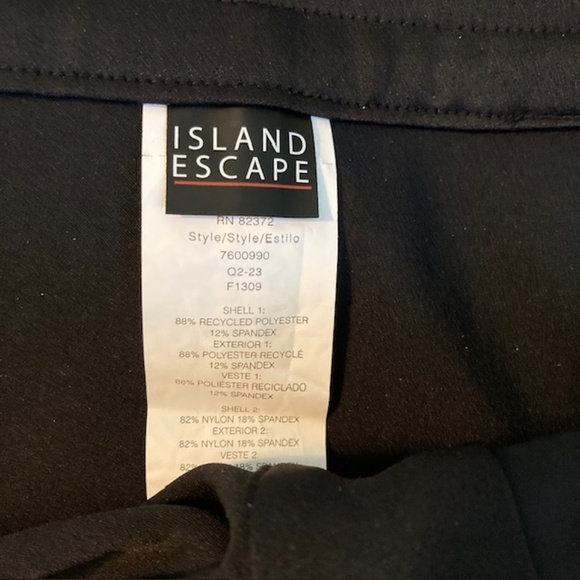 Island Escape Womens Tie-Front UPF 50 Shorts Black Size 10 NWT - Picture 6 of 7